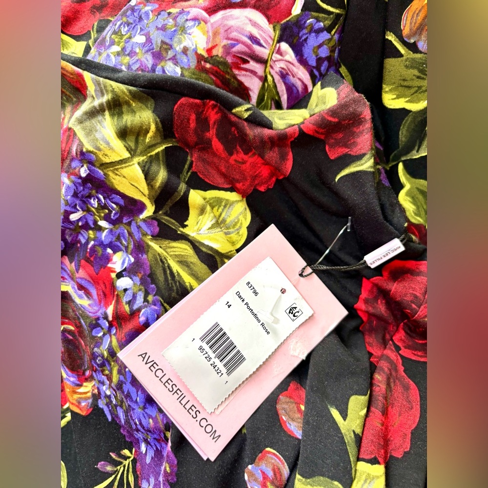 NWT Avec Les Filles Long-Sleeve Mock -Neck Anthropologie Portofino Rose Dress 14 - Picture 7 of 8